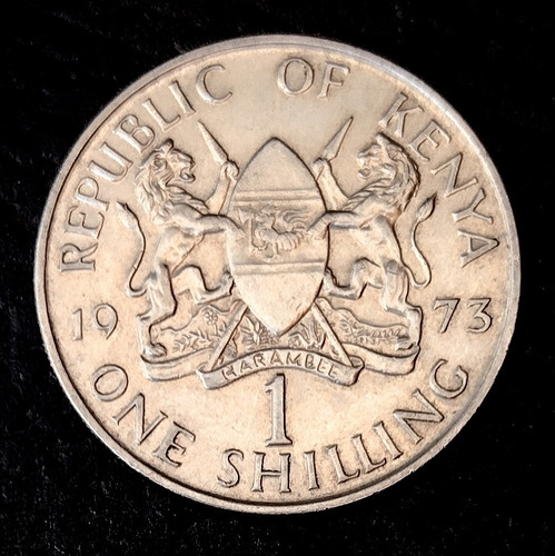 Kenia 1 Shilling 1973 Sin Circular Km 14