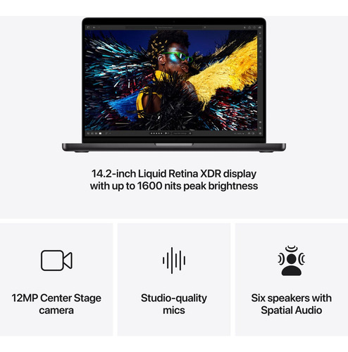 Macbook Pro 14.2 M4, 24gb Ram, 1tb Ssd Negro