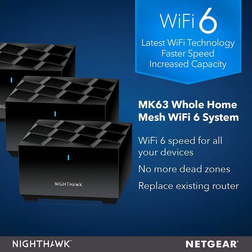 Netgear Nighthawk Sistema Wifi 6 Mesh Mk63, Router
