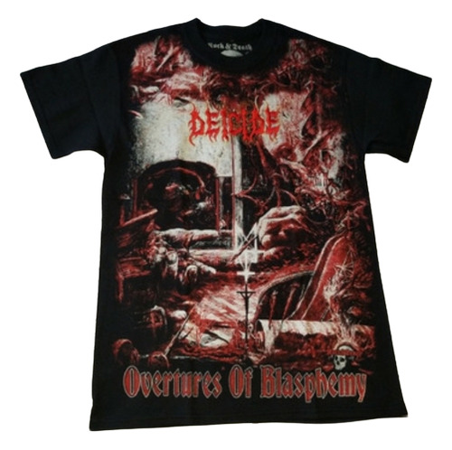 Playera De Rock Deicide Bordada Y Estampada M