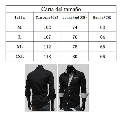 Camisa Elástica Rayas Diagonale Slim-fit Contraste Moda Ropa