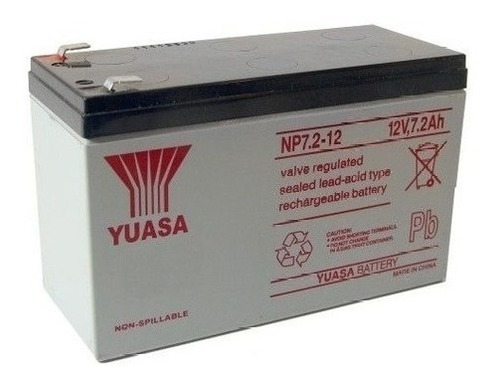 Yuasa 12v 7a 7.2ah Yuasa Ups Alarma Moto 