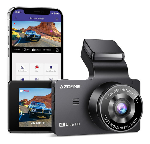 M63 Lite 4k Ultra Hd Dash Cam, Cámara Wifi Integrada Para