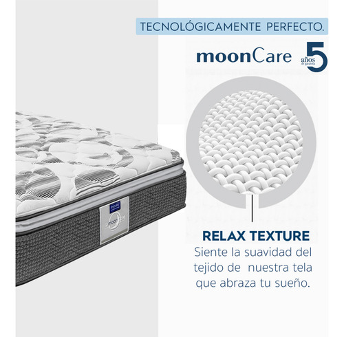 Colchón Matrimonial Restonic Ortopédico + 2 Almohadas Relax Blanco