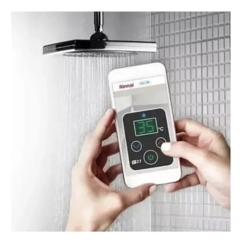Aquecedor A Gás Rinnai E27 27lts Gn Branco + Modulo Wi Fi