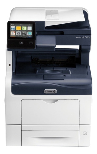 Impresora a color  multifunción Xerox VersaLink C405/DN con wifi blanca y azul 110V - 127V