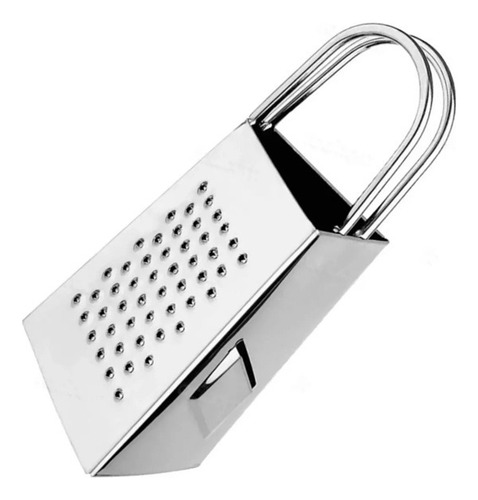 Mini Ralador 3 Faces Inox Alça Dupla P/ Queijos E Legumes
