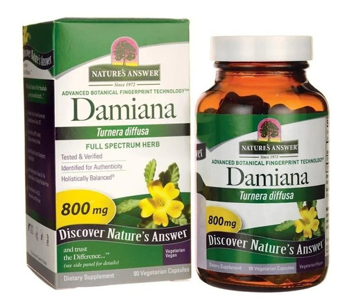 Damiana 800 Mg 90 Veg Caps + Envio Gratis