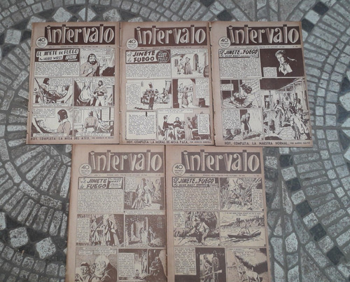 Lote Por Cinco Historietas * Intervalo * Año 1948 Octubre