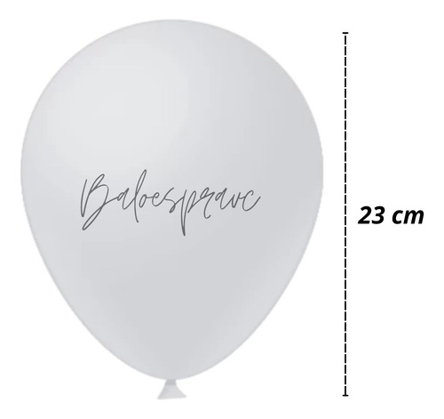 50 Unidades Bexiga Balão Liso 9 Polegadas Decoraçao Festa Cor Branco