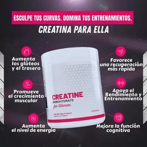 Creatina Monohidratada Colágeno Hidrolizado Para Mujeres Sin Sabor