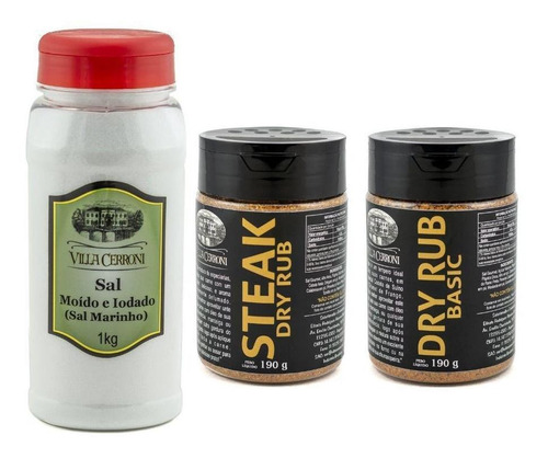 Sal Marinho + Steak Dry Rub + Dry Rub Basic