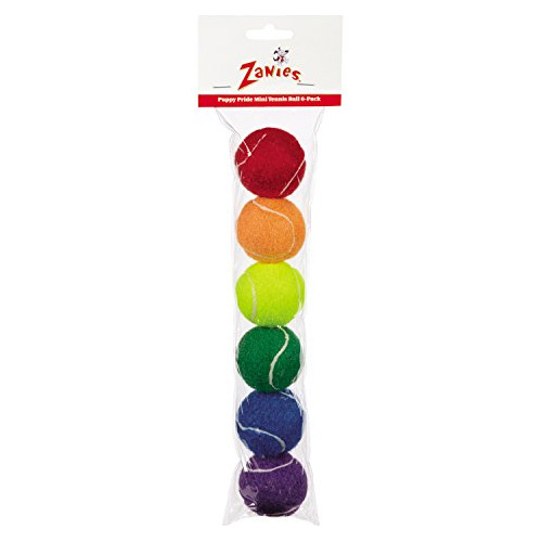 Zanies Mini Puppy Pride Pelotas De Tenis Para Perros, Paquet