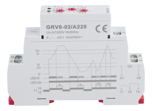 Relé De Monitoreo De Control De Voltaje Monofásico Grv8-02