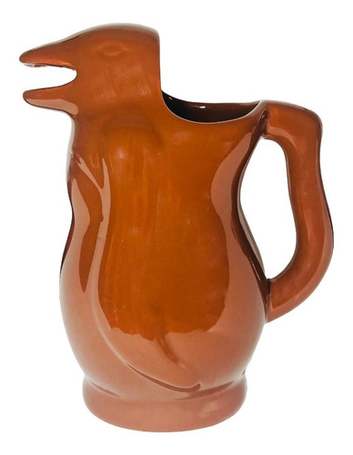 Jarra De Vino De Mesa Pinguino Marron 1lts Ceramica