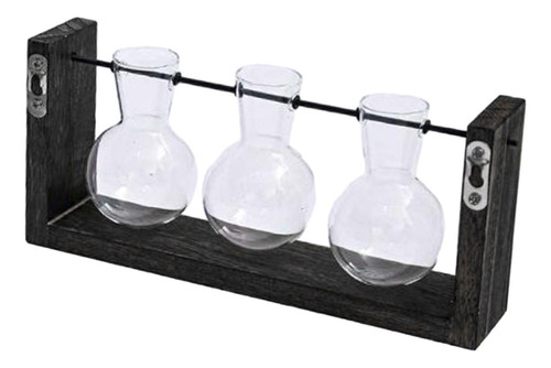 Maceta Colgante De Vidrio, 28cm X 12,5cm Tres Botellas Retro