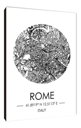 Cuadros Mapa Roma Varios Modelos 20x29