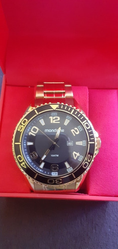 Relógio Mondaine Masculino Dourado Ouro Novo