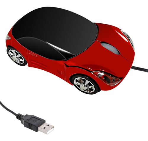 Pctc Ratón Óptico Con Cable Usb Con Forma Coche Deportivo O