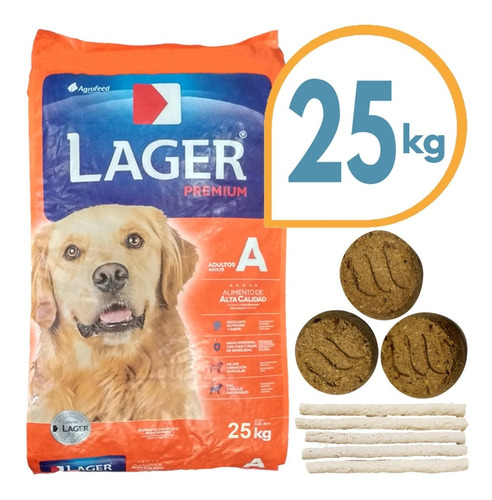 Imagen 1 de 2 de Comida Perro Adulto Lager 22 + Regalo / Mundo Mascota