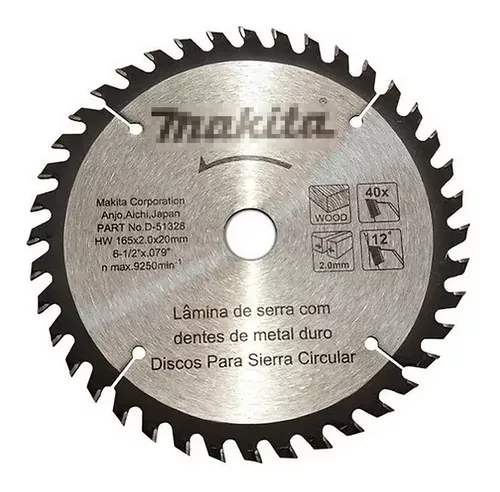 Disco HM Makita para sierras de mesa corte madera - 315x30mm 40 dientes
