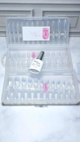 Imagen 3 de 3 de Combo Jelly Tips Con Jelly Builder Y 240 Uñas Jelly