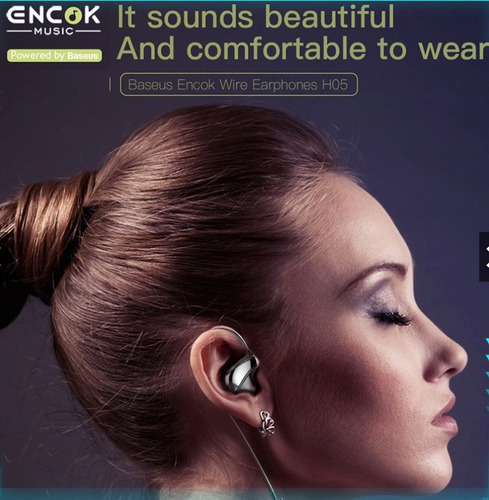 Fone De Ouvido Earphone Estéreo Baseus Encock H05 Original!
