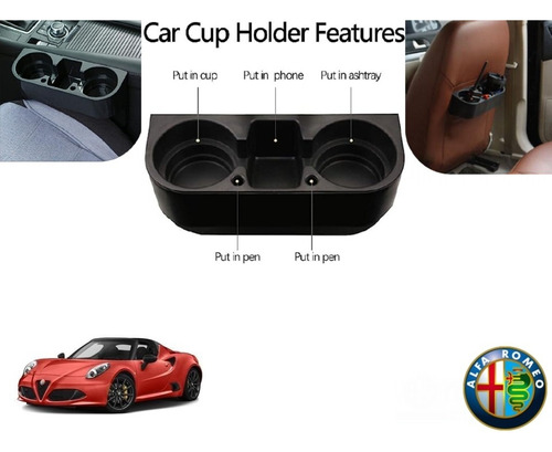 Porta Vasos Con Porta Celular Alfa Romeo 4c Spider 2016