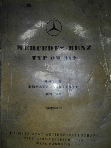 Manual Mercedes Benz Typ Om312 Motor (Usado)