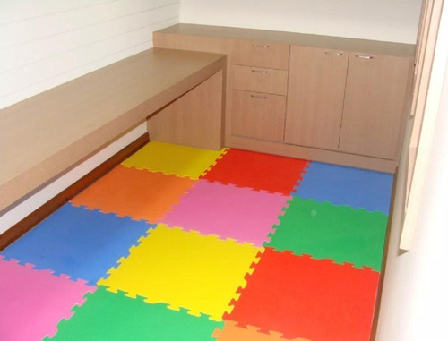 Kit 12 Placas Tatame 50x50x1cm Infantil Tapete Eva