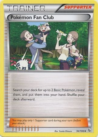 Cartas Pokemon Supporter Fan Club 94/106 Xy Flf (Usado)
