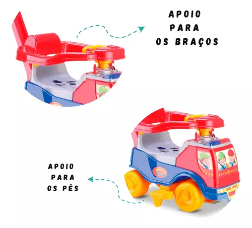 Motoca Menino Triciclo Infantil C/ Empurrador Totokinha - R$ 239,99