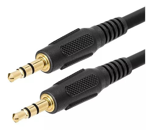Cable Auxiliar audio 3.5 mm aux ángulo 90º 1 metro