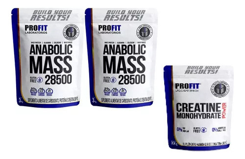 2x Hipercalórico Anabolic Mass 28500 3kg / Creatina 300g