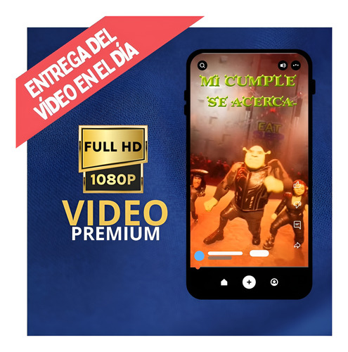 Invitación Digital Animada Shrek Tecno +9 - Tiziben Shrek Tecno