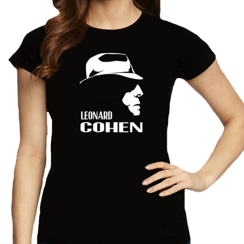 Camiseta Feminina Leonard Cohen - 100% Algodão