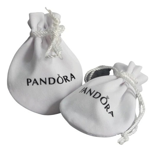 50 Bolsas Cubre Polvo Pandora Terciopelo Blanco Joyería