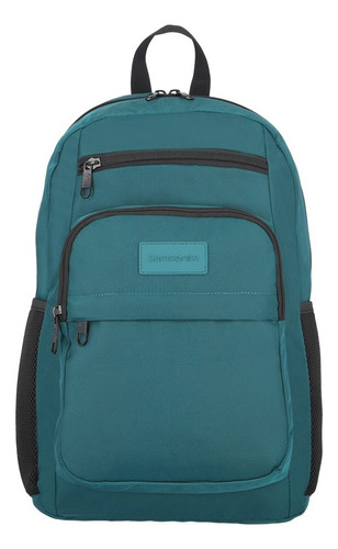 Mochila Samsonite Hammer Porta Notebook Color Verde Diseño De La Tela Lisa