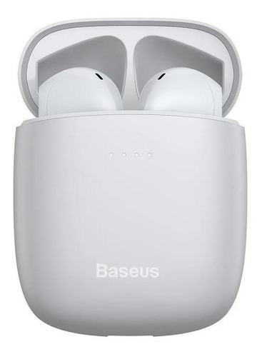 Audífonos in-ear inalámbricos Baseus W04 Pro white con luz LED