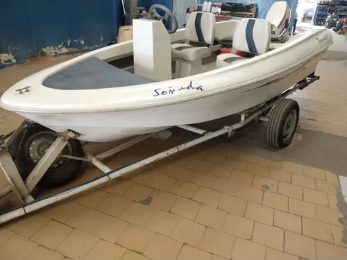 Lancha Tecno 410 Con Motor Johnson 35 + Trailer