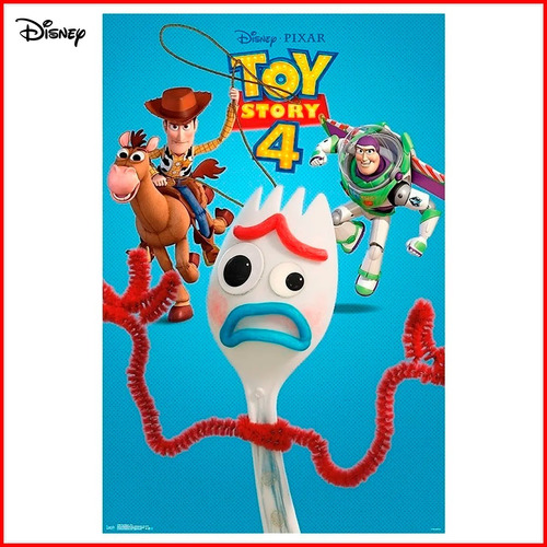 Poster Toy Story 4 Forky Woody Buzz Lightyear Original