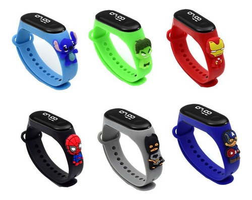 20 Piezas De Relojes Infantiles Led Impermeables De Silicona