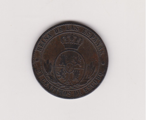 Moneda España 2 1/2 Centimos Año 1868 Excelente Estrella 7 