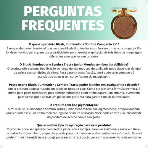 Blush, Iluminador E Sombra Tracta Junior Mendes Glowing 11g