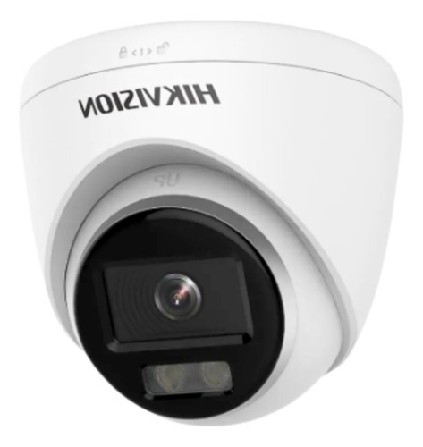 Câmera Dome Colorvu Hikvision 1080p Lente 2,8mm Colorida Cor Branco