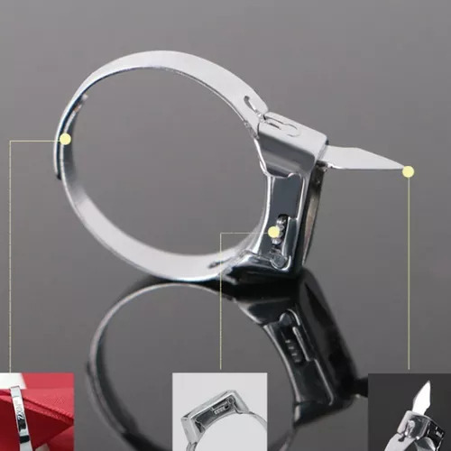 Anillo Defensa Personal Navaja Oculta Tactico Ajustable