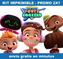 Comprar Kit Imprimible Candy Bar Mini Beat Power Rockers Promo 2x1