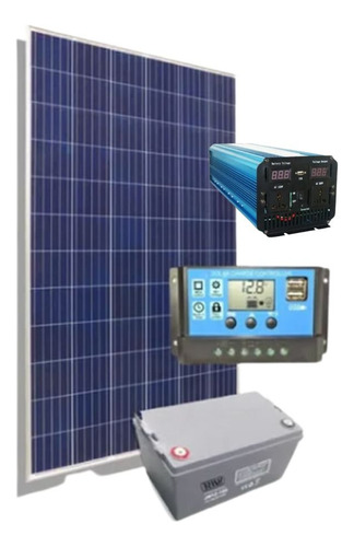 Kit Solar Con Inversor De 3000 W Bateria Litio De 2x100 Ah