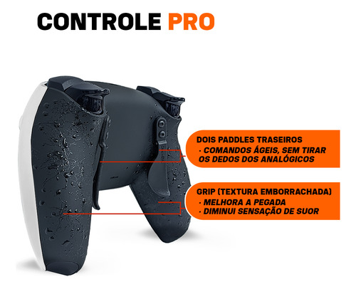 Controle Playstation 5 Pró Hard Com Paddles E Click Mouse