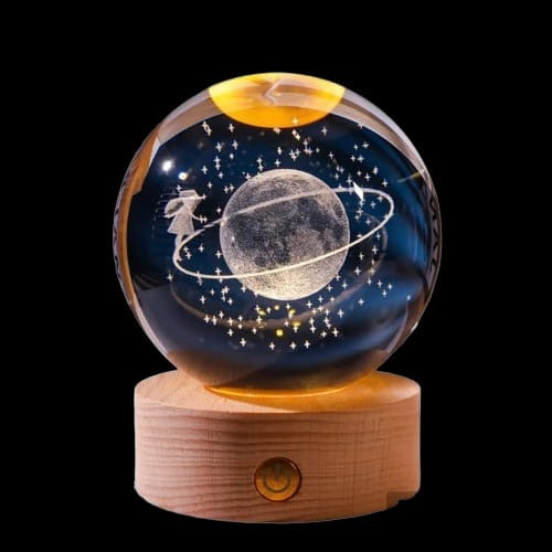 Mini Lampara Esfera Diseño 3d Sistema Planetario 